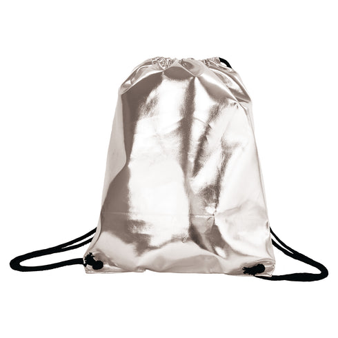 Metallic Drawstring Backpack