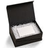 Black Magnetic Box Gift Set with White Crinkle Paper